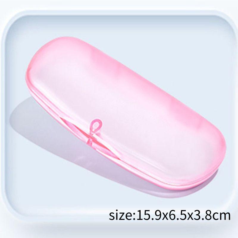 Transparent Glasses Case Plastic Glasses Storage Box Simple Portable Students Glasses Cover Flat Mirror Myopia Sunglasses Case