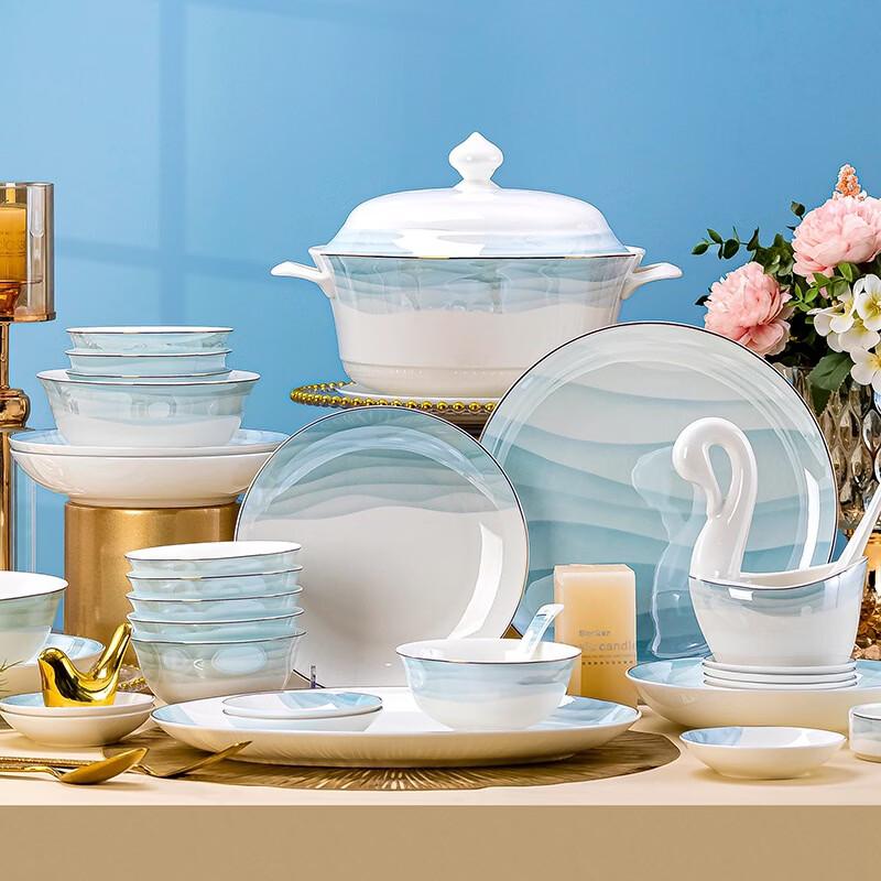 Ruhan Jingdezhen 60-Piece Bone China Dinnerware Set