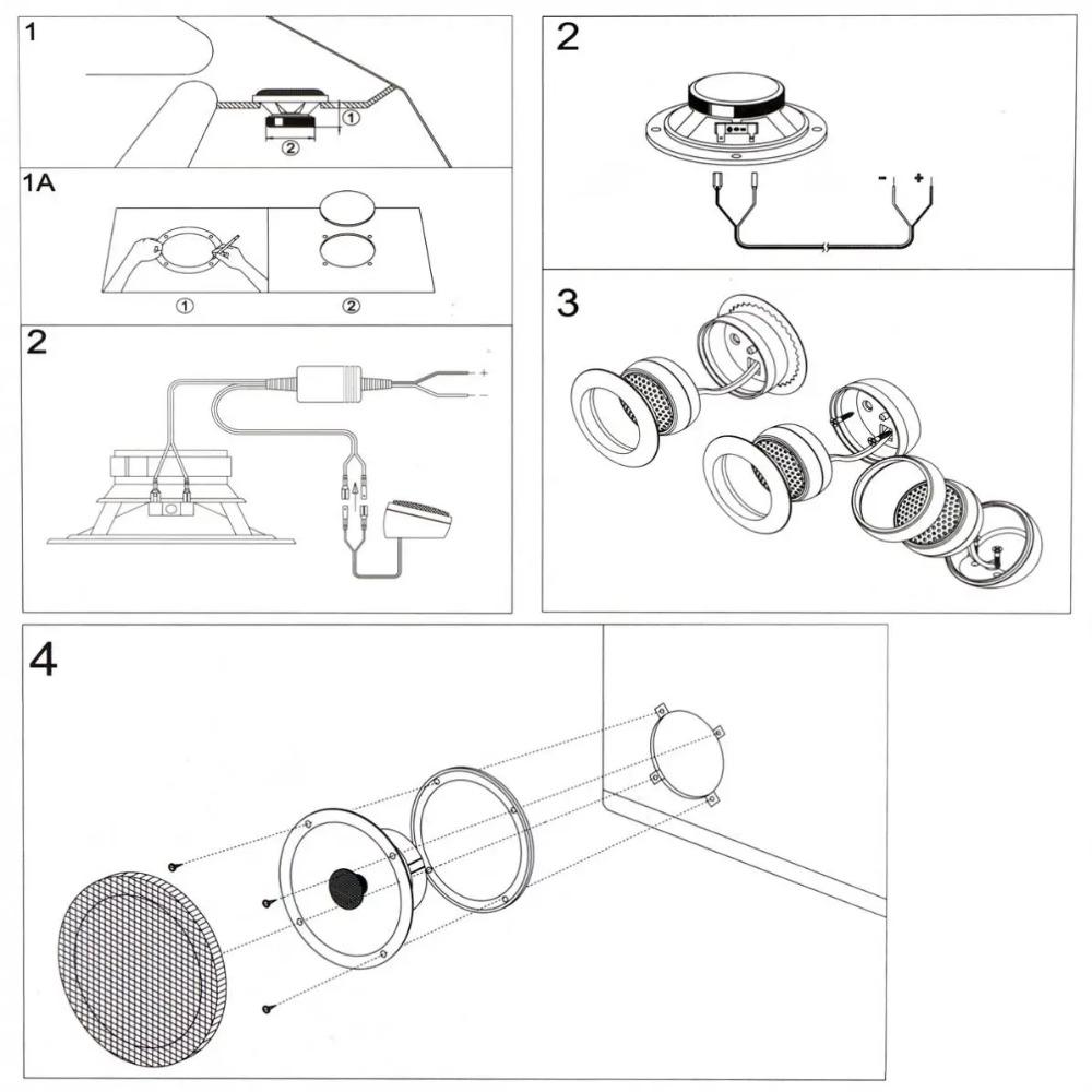 4 Inch 10cm 250W Car Coaxial  Auto Audio Music Stereo Full Range Frequency Hifi Car Speakers Non-destructive Installation