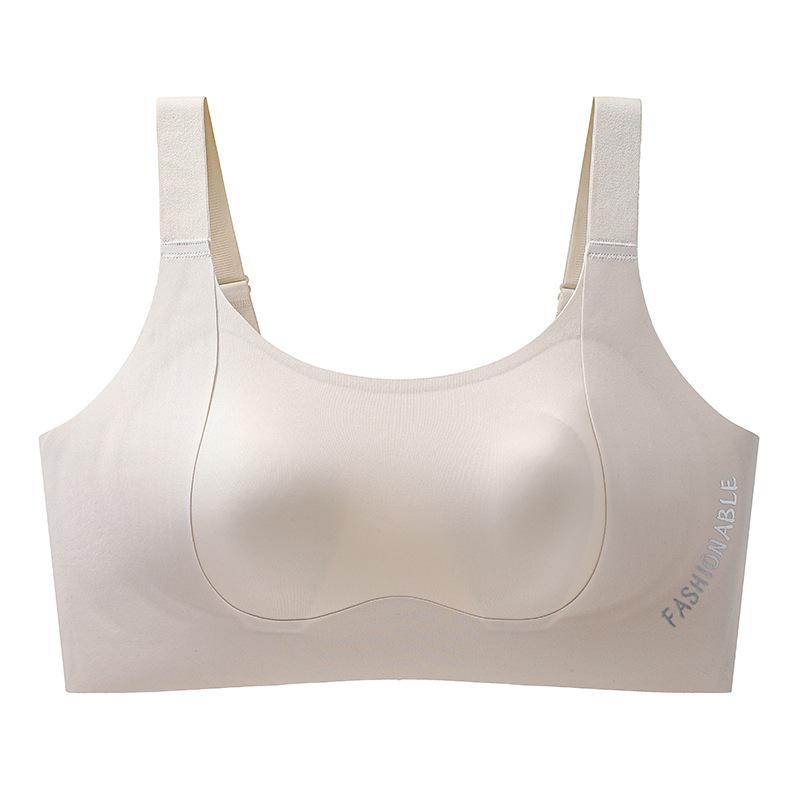 

Underwear Women s Seamless and Underwire Bra Gathering Thin and Anti Sagging Sports Bra M бежевий