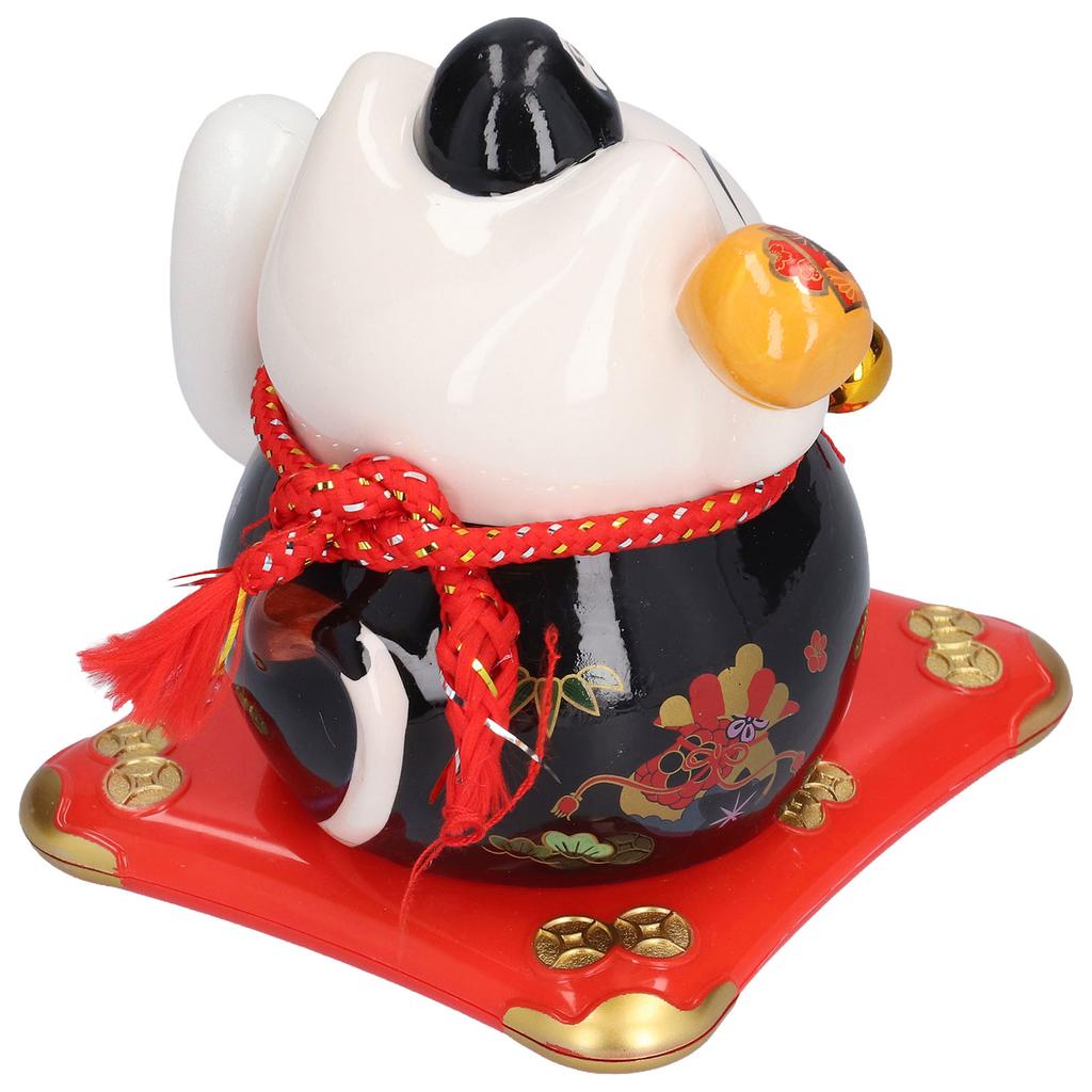 6in Fortune Cat Ceramic Waving Lucky Cat Ornament Home Decoration for Bedroom Car OfficeType 3