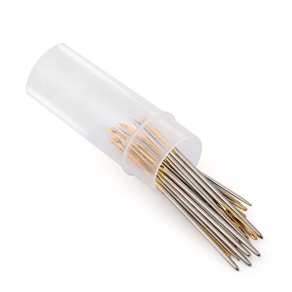 30pcs Tool DIY Cross Stitch Sewing Needles Threader Stainless Steel Large Eye
