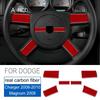 For Dodge Magnum Charger 2008 2009 2010 Real Soft Carbon Fiber Car Steering Wheel Cover Sticker Accessories Interior Trim