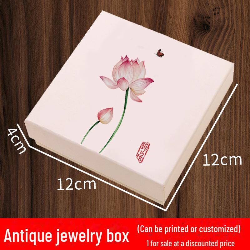 Lotus Pendant and Brooch Gift Box with Cover for Bracelet or Jewelry