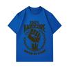 Men's 100% Cotton Crew Neck Short Sleeve T-Shirt, 100% Hardcore Fist United We Stand Print Casual Breathable Tee for Daily Street Wear