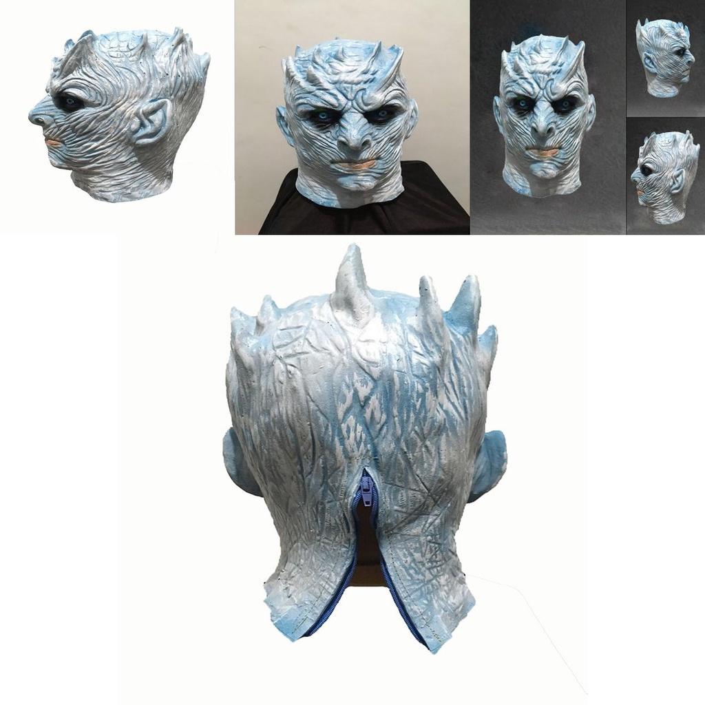 Stunning Game Of Thrones White Walker Latex Mask For Night King Costume Parties