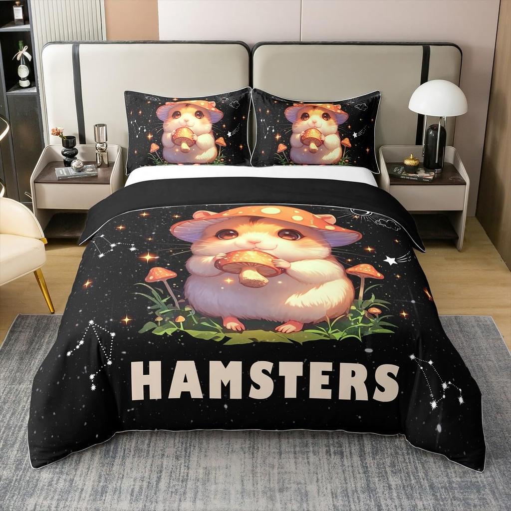 Sady povlaků na peřinu pro křečky pro děti Velikost Queen Lehký péřový povlak na peřinu Dekorace pokoje 2 povlaky na polštář 1 povlak na peřinu Bez přikrývky