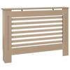 Cache-radiateur en MDF brun - vidaXL - 112x19x81 cm - Design à lattes