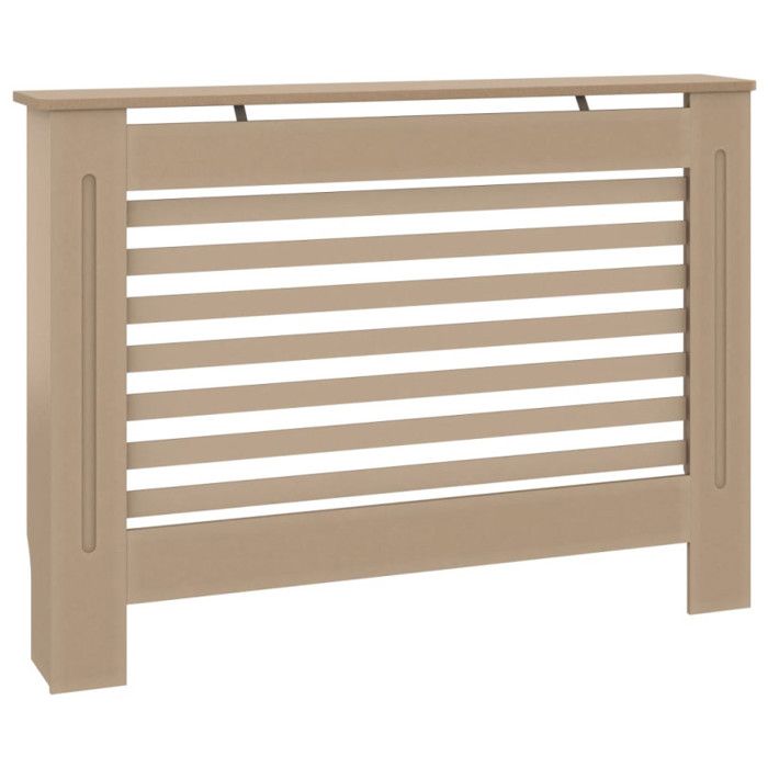 Cache-radiateur en MDF brun - vidaXL - 112x19x81 cm - Design à lattes