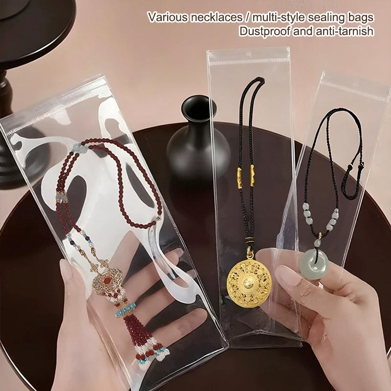 10/20 ks Průhledné PVC sáčky na šperky Taštičky Antioxidační úložný sáček Na náušnice Náhrdelník Náramek Display Balicí sáček