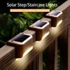 Lámpara LED solar para escaleras, luces de pared impermeables para exteriores, luces LED solares para el hogar, balcón, decoración de jardín, luz de paisajismo