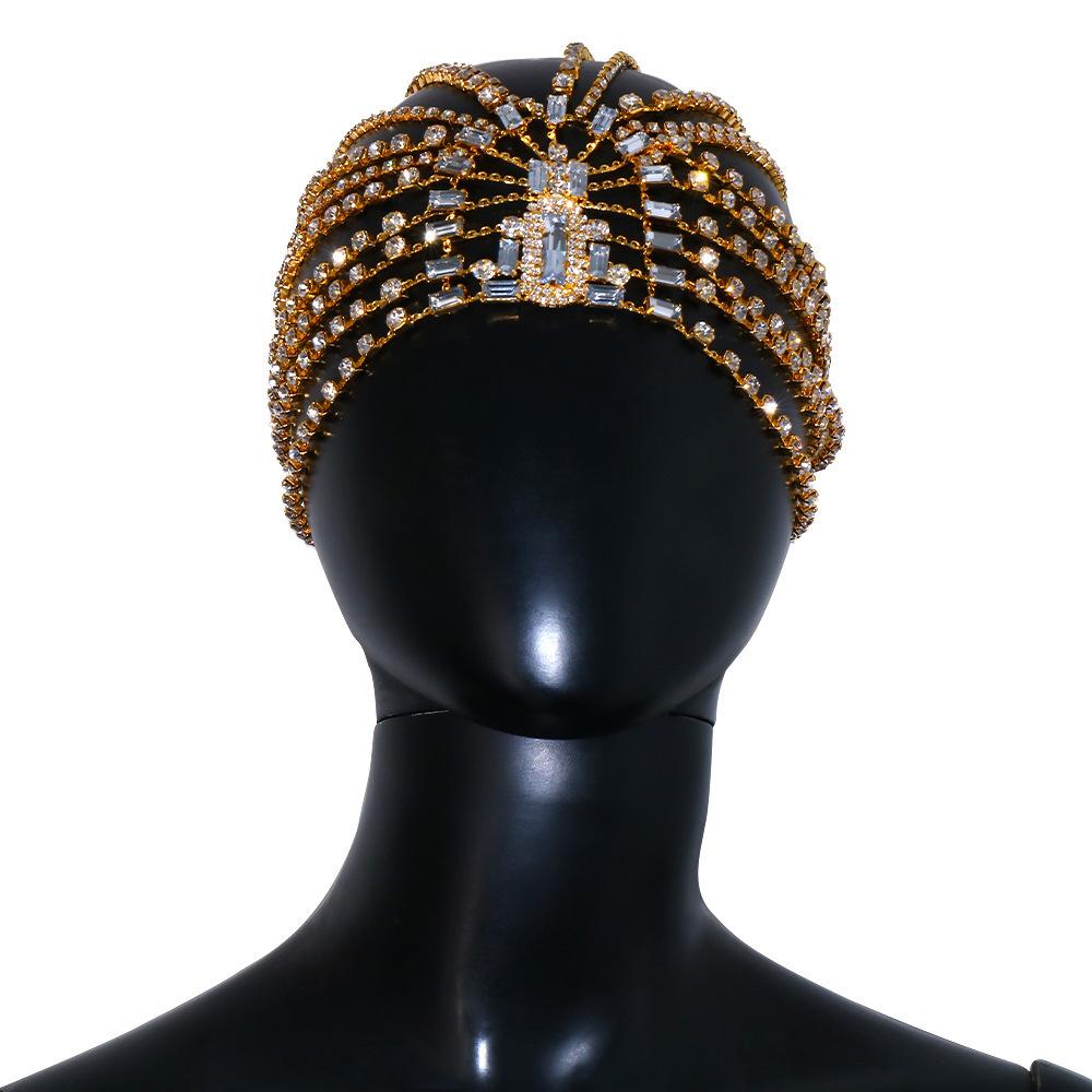Mesh Rhinestone Hair Net, Night Club Party Sexy Hair Accessories Headgear Women'S Hair Chain