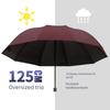 Large Umbrella for Men, Reinforced and Thickened, Sturdy and Wind-Resistant, Dual-Use for Sun and Rain, Foldable Black-Coated Sun Protection Umbrella