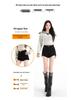 Woolen High-Waisted A-Line Petite Bootcut Shorts - Women's 2025 Autumn/Winter Slimming Casual Outerwear