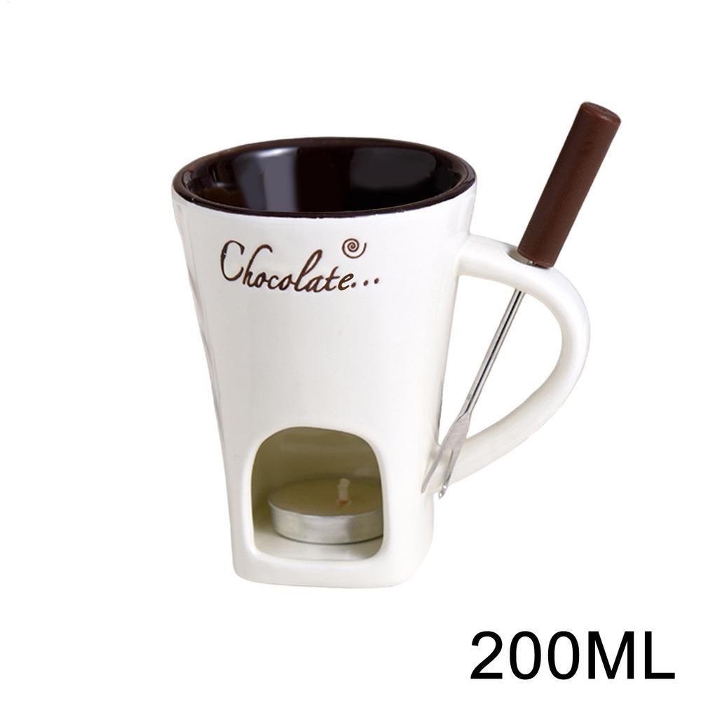 200ML Fondue Mug Chocolate Melting Cup Coffee Cup Butter Melt Pot for Dessert Home Anniversary Birthday Cooking Appliances