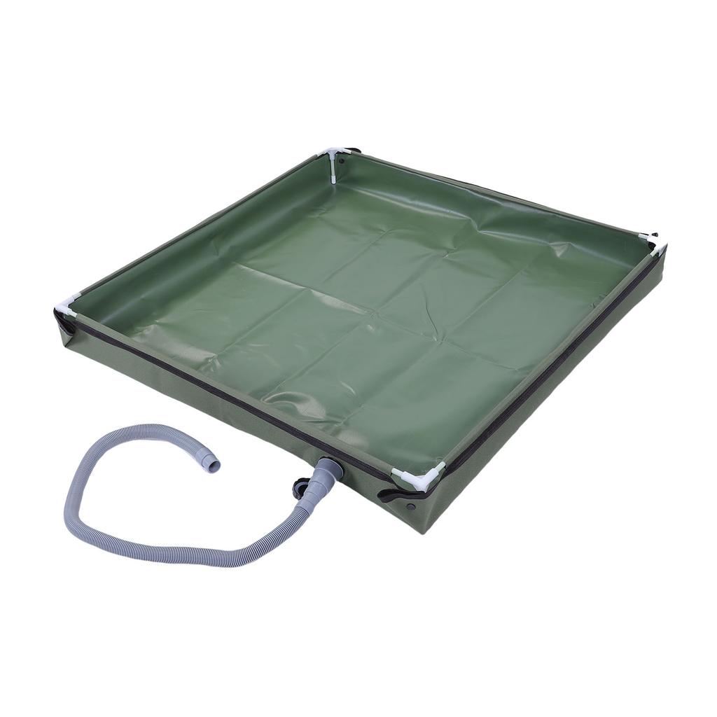 Portable Shower Pan Foldable Shower Base Floor with Detachable Drain Pipe for Camping RV Outdoor Indoor