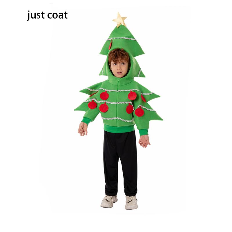 

Costume Tree Christmas Green Dress Hat Stage Performance Party Makeup Props M