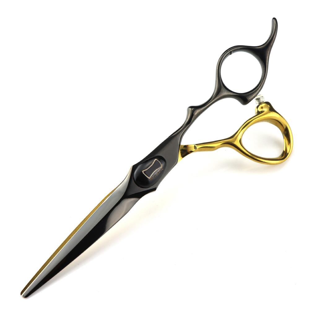 6.0 Inch Cm-12 Black Gold H Er Double-Sided Sword Back, Hair Scissors, Hair Scissors, Flat Scissors, Bangs Scissors, Teeth