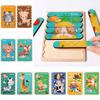 Kids Story Double-sided 3D Wooden Puzzle Cartoon Animal Stacking Jigsaw Educational Toy