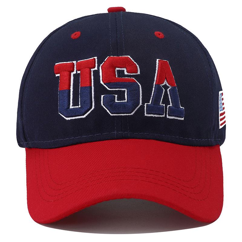 2023 New America Flag Embroidery Baseball Cap for Men Women Cotton Snapback Hat Unisex Hip Hop USA Caps for Man Gorras Hombre