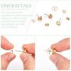 UNICRAFTALE 100pcs 18K Gold Plated Blanks Stud Earring 6mm Round Cabochon Earring Bezels Trays Post Stainless Steel Earring Studs Stud Findings with