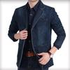 Herbst Winter Neue Herren Warme Baumwolle Jacke Mode Slim Fit Jacke Denim Mantel