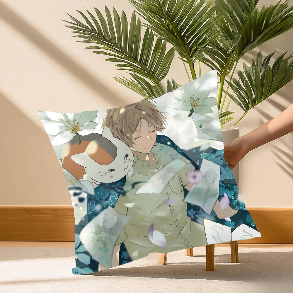 

Anime N-Natsume Y-YuujinchouS Pillow Case Soft Plush Fabric Double Sided Print Decorative Home Living Room Gift Cushion Cover 30cm x 30cm
