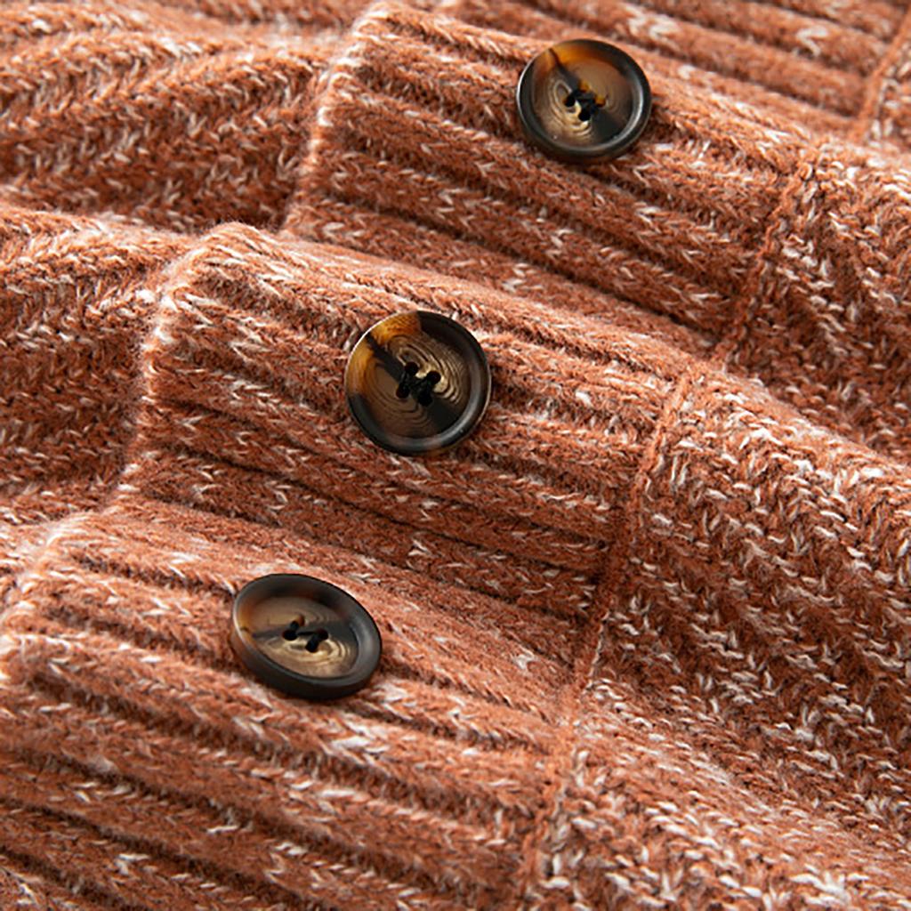 Podzimní a zimní pánská móda Volný Cardigan Teplá klopa Bunda s kapucí