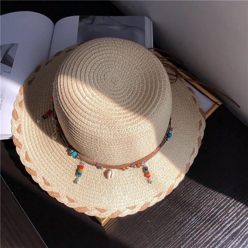 

Pendant straw hat sunshade sun protection hat women s straw summer hat beach sun hat seaside vacation idyllic