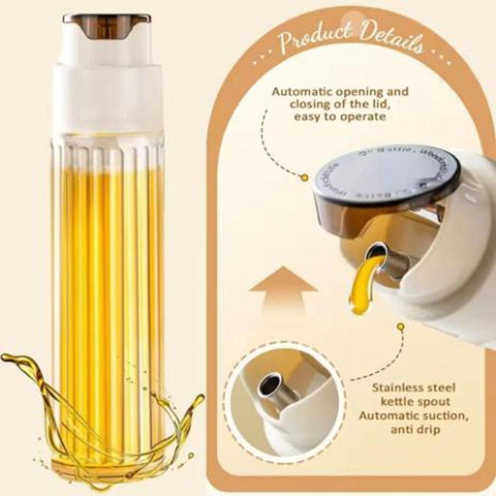 Transparent Gravity Glass Oil Pot Thickened Glass Oil Dispenser Oil Container  Kitchen Gadget