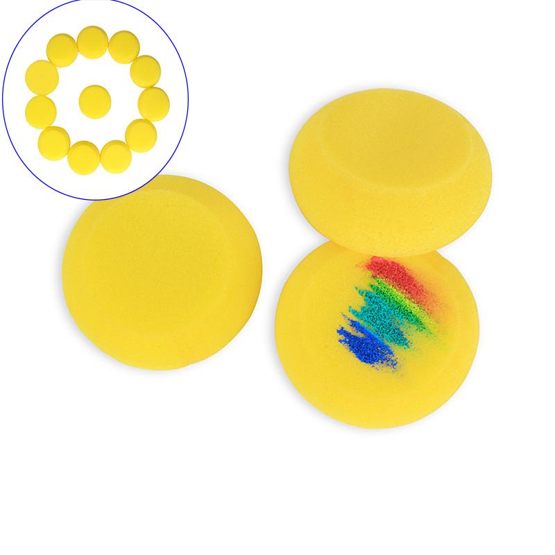 Round Synthetic Artist Paint Sponge 12pcs For Painting Pottery Craft Sponges