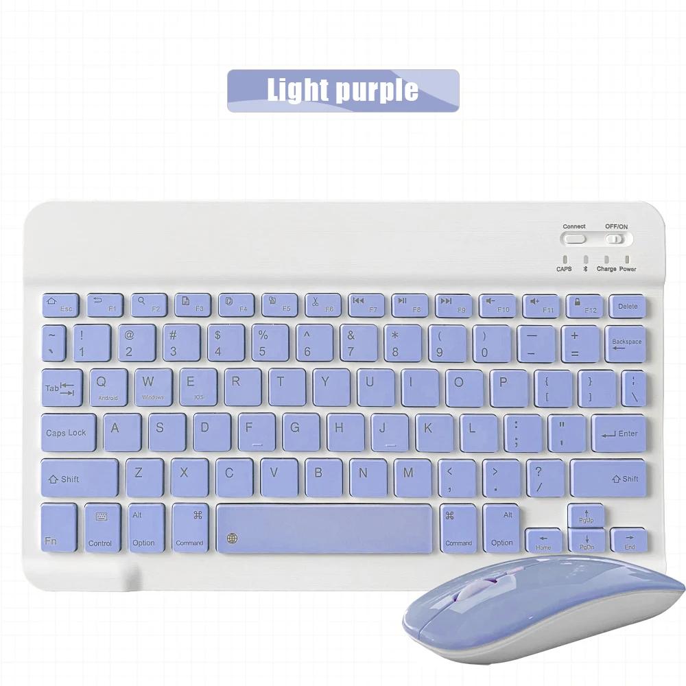 Hebrew Russian Korean Spanish Portable 10 Inch Wireless Keyboard and Mouse Set For iPad Samsung Huawei Tablet Laptop IOS Android