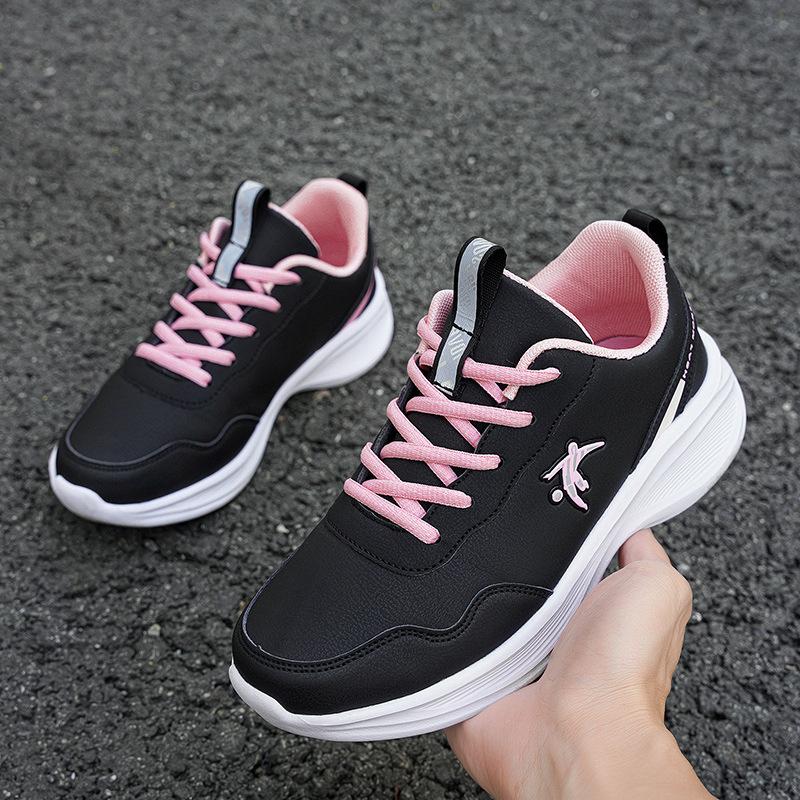 Joni Danlai Women's Shoes Spring New Leather Sneakers Women's Waterproof Women's Non-slip Shock-absorbing Leisure Travel Shoes
