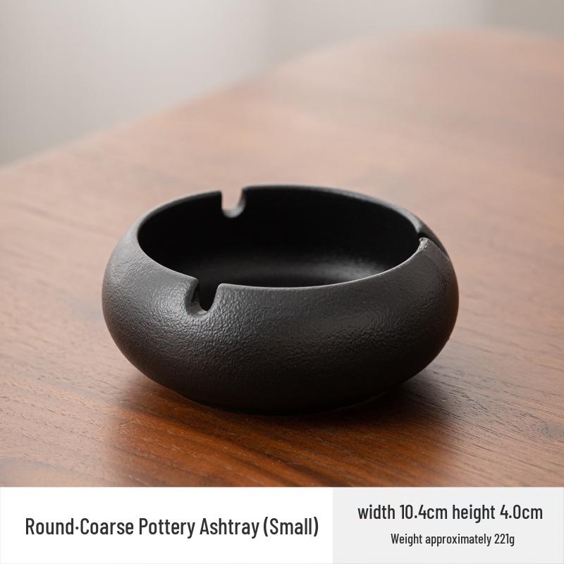Large Ceramic Ashtray for Tea Room, Living Room, or Office - Chinese Style, Anti-Fly Design