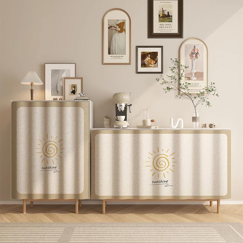 Self-adhesive Cabinet Curtain Dustproof Half-Curtain Kitchen Short Curtains Furniture Dustproof Short Curtains Home Shelf Cover