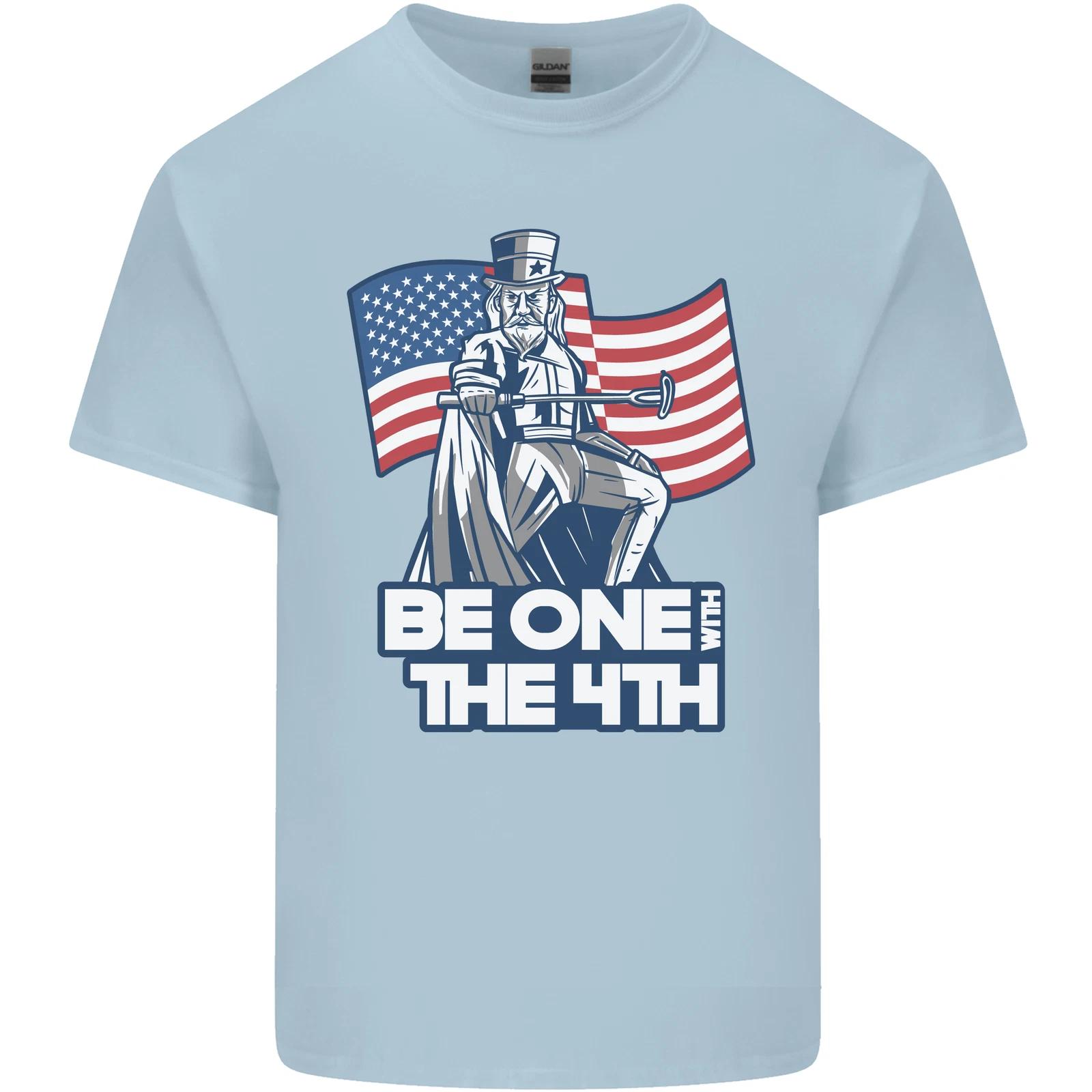 

Be One With 4th of July American Independence Kids T-Shirt Childrens S