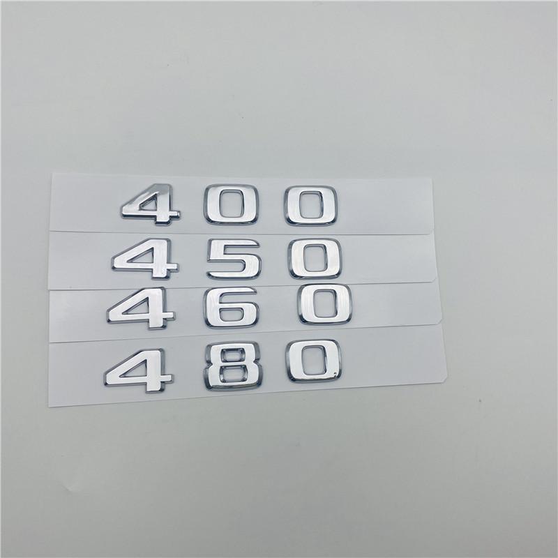 For BRABUS 400 450 460 480 500 550 560 580 600 650 700 800 850 880 900 Chrome Letters Number Trunk Emblem Logo