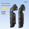 Unisex Winter Electric Motorcycle Knee Pads - Long, Thick, PU Windproof, Cold-Protection Leg Warmers
