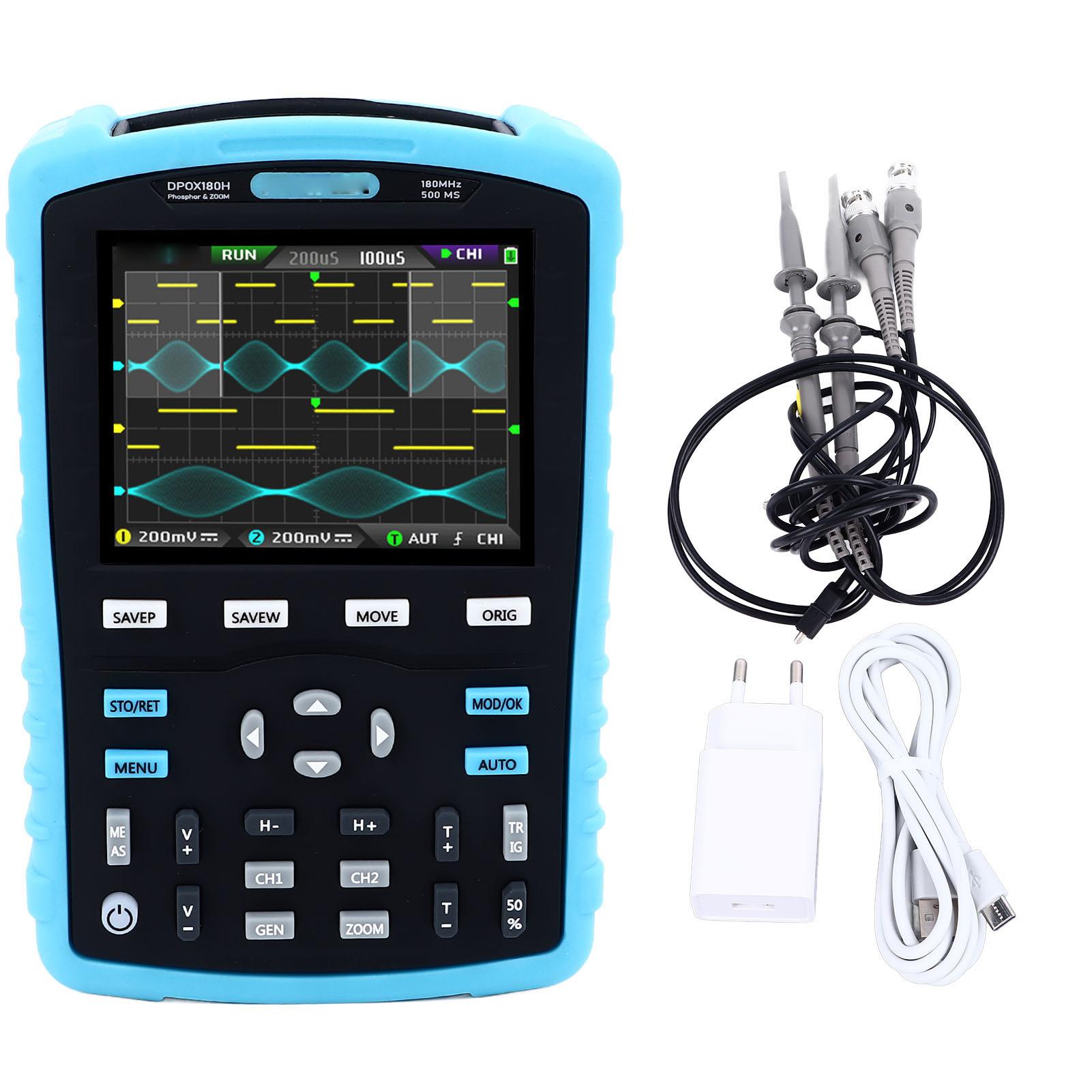 

Handheld Fluorescent Digital Oscilloscope 2 Channels 2 in 1 Portable Mini Oscilloscope