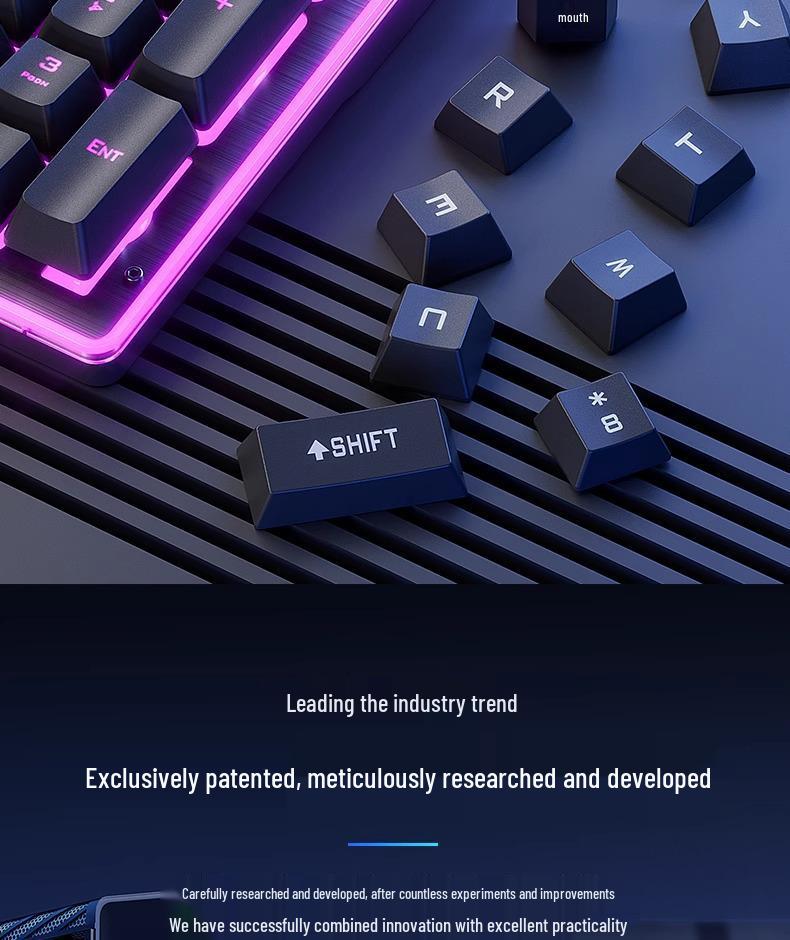 Wired Mechanical Feel Gaming Keyboard & Mouse Set – Silent, Universal for Desktop and E-sports