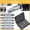 Durable 6-piece Broken Screw Extractor Remover Set For Easy Stripped Screw Removal