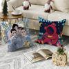 The R-Revivalistss Band Cushion Cover Breathable Linen Pillow Cover Skin-Friendly Home Decor Pillowcase With Hidden Zipper