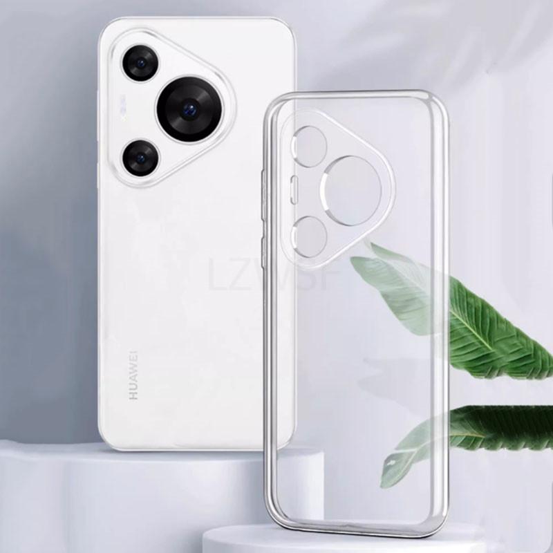 Simple Slim Soft TPU Clear Transparent Phone Case On For Huawei Pura 70 Pro Plus Pura70 Pro+ Cover Fundas Capa