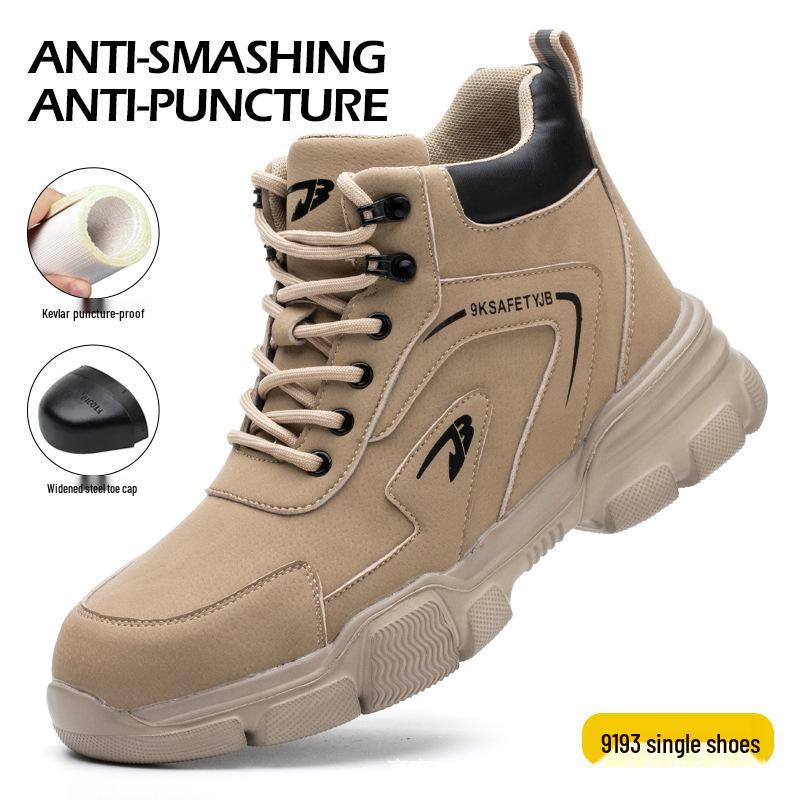 Lightweight Steel Toe Work Boots - Anti-Smash, Puncture-Resistant, Comfortable, Durable for Outdoor Safety.