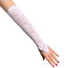Sexy Fäustlinge mit Blumendruck Fingerlose Handschuhe Damen Stretch Lang Haken Finger Helle Diamantspitze Handschuhe