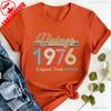 Vintage 1976 Birthday 49th Shirts Gifts For Unisex Wounisex Commuter Allmatch Tee Crewneck Casual Fashion Printed Tshirt Tops