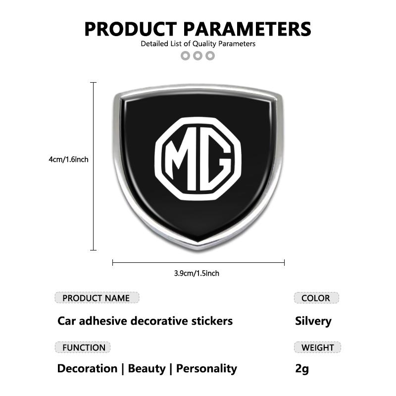 Car Styling Metal Body Fender Trunk Decorative Adhesive Sticker For MG GT 3 5 6 7 GS Pilot HS ZS ZX fxl1