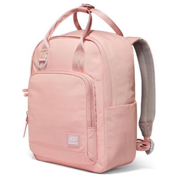 Skechers Logo Zipper Closure Fabric Backpack Women Backpacks Pink L221U136-001V
