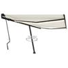 VidaXL Manual Retractable Awning with LED 400x300 Cm Cream 3069742