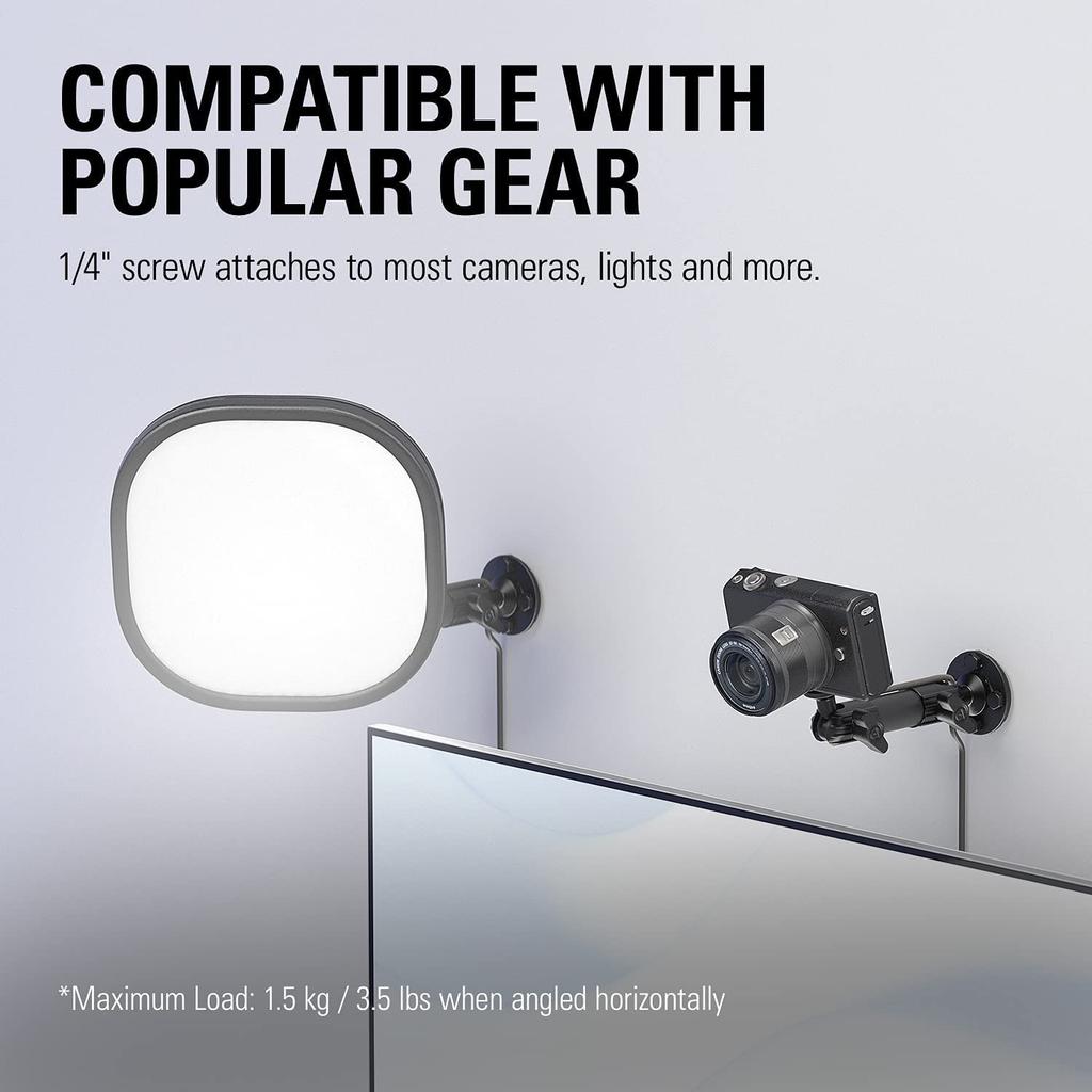 Elgato Wall Mount Arm, Wall Mount, Multi-Mount Modular Rig for Wall Installation, 14" Screw, Lighting, Webcam, Microphone Mount, for Streaming, Video